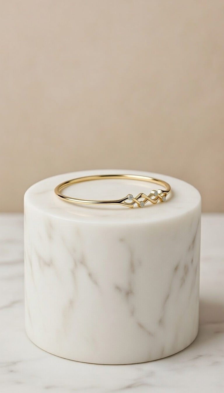 Thorns Collection 18K Gold and Diamond bangle bracelet