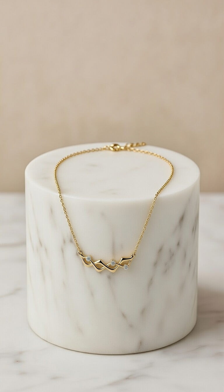 Thorns Collection 18K Yellow Gold Diamond Branch Necklace