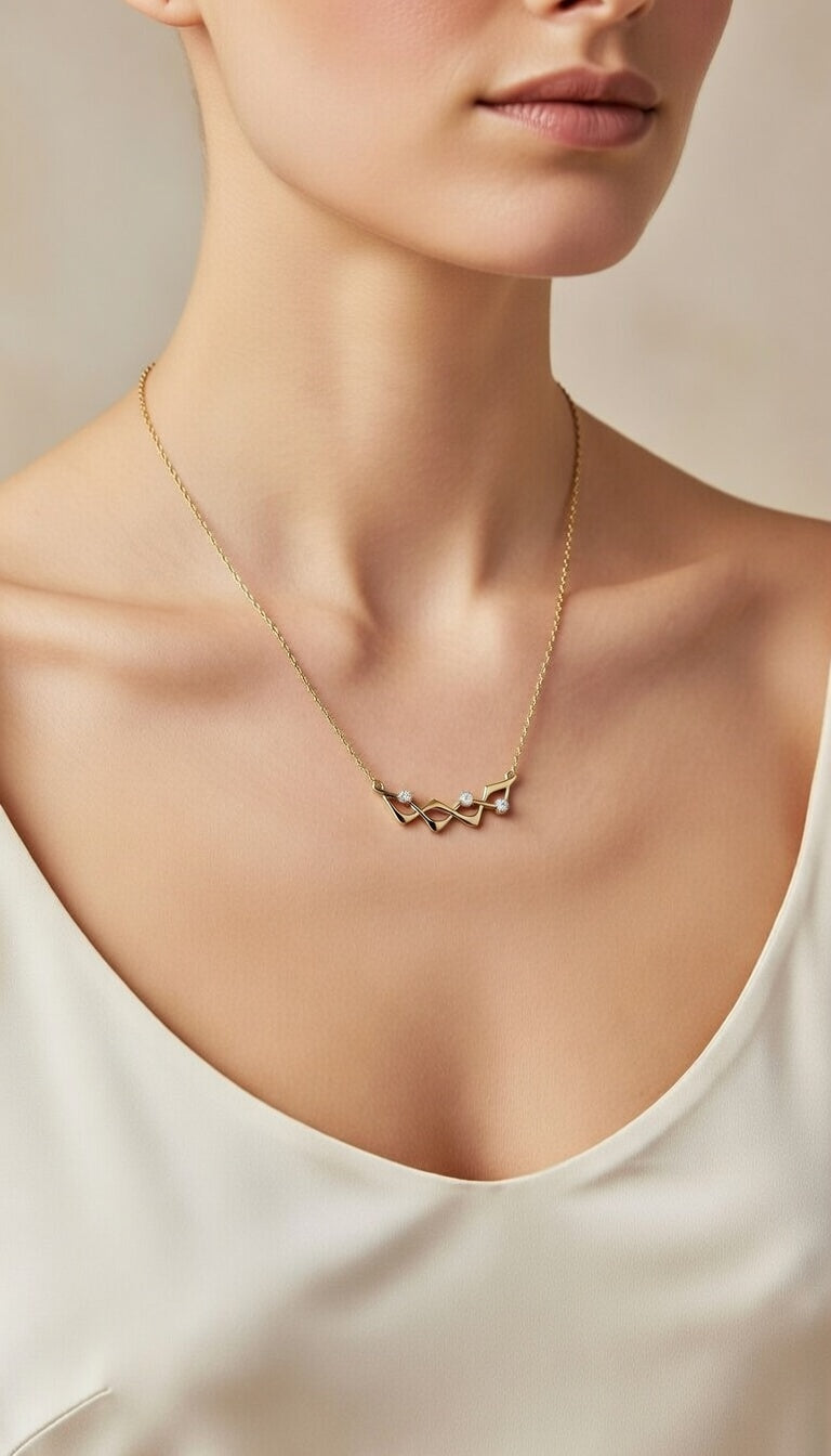Thorns Collection 18K Yellow Gold Diamond Branch Necklace