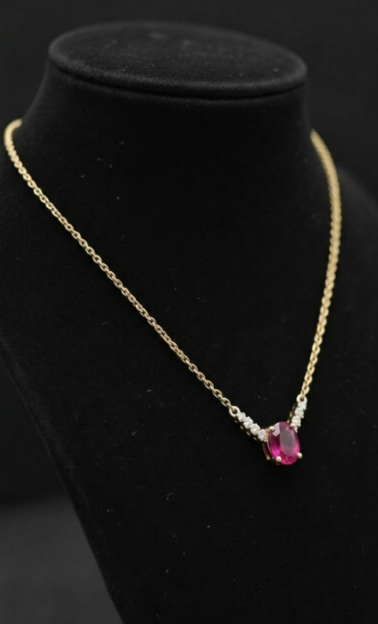 Crimson Ruby Statement Necklace