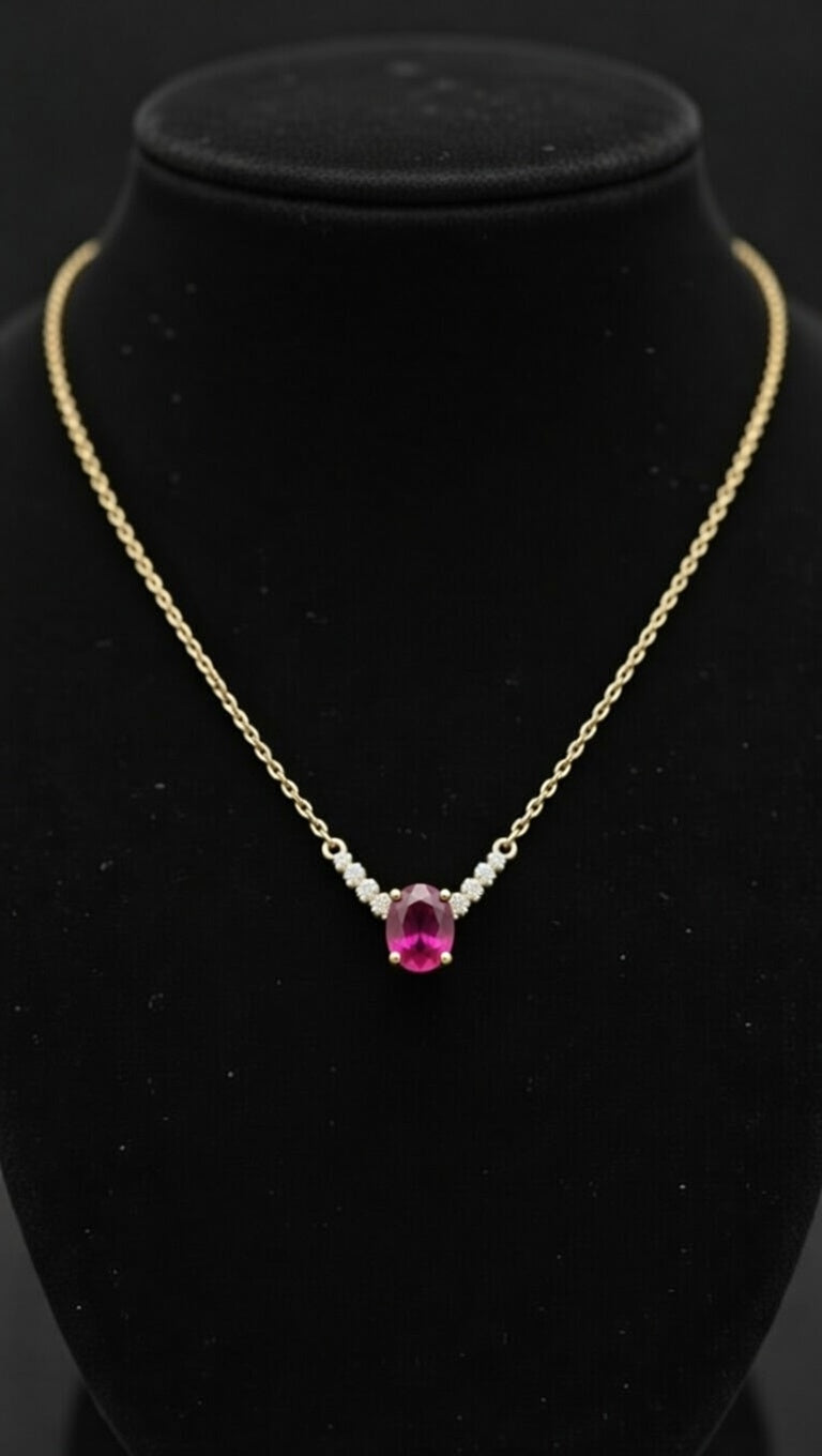 Crimson Ruby Statement Necklace