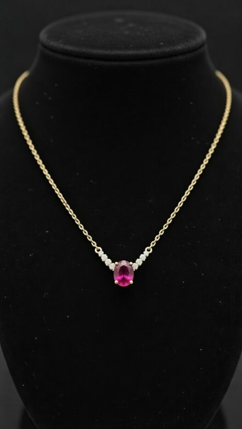 Crimson Ruby Statement Necklace